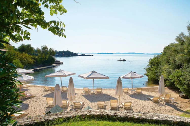 Private sandy beach
